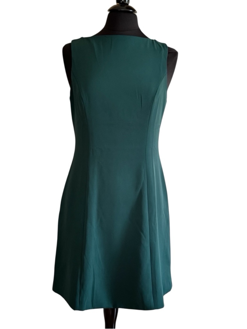 Pretty Garden Sleeveless Forest Green A-Line Dress Size M